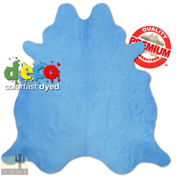 Hand Picked - Dyed Premium Cowhide - Solid Sea Blue - Large