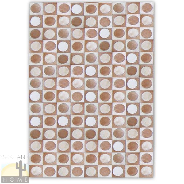 Custom Cowhide Patchwork Rug - 6in Squares - Light Chads