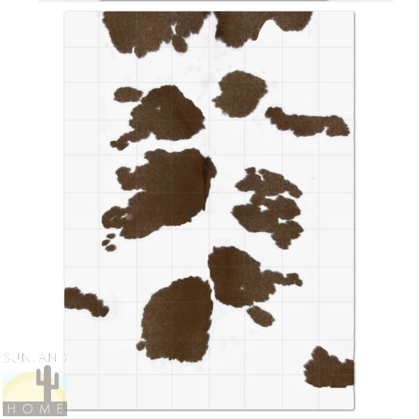 Custom Cowhide Patchwork Rug - 6in Squares - Cow Pattern - Chocolate and White