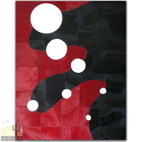 Custom Cowhide Patchwork Rug - Bubbly Colors