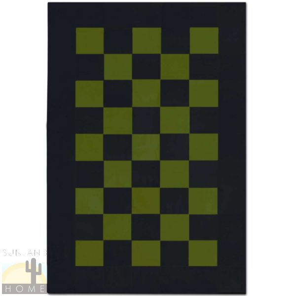 Custom Cowhide Patchwork Rug - 8in Squares - Color Checks on Black
