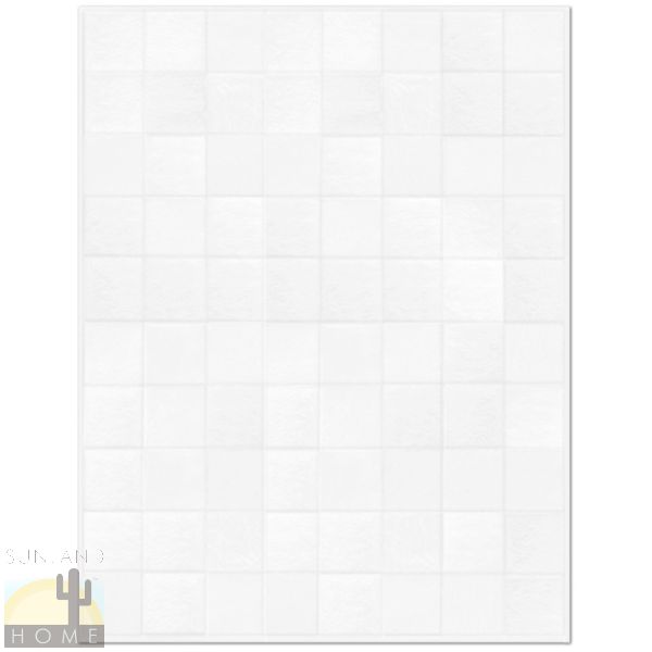 Custom Cowhide Patchwork Rug - 12in Squares - Off White