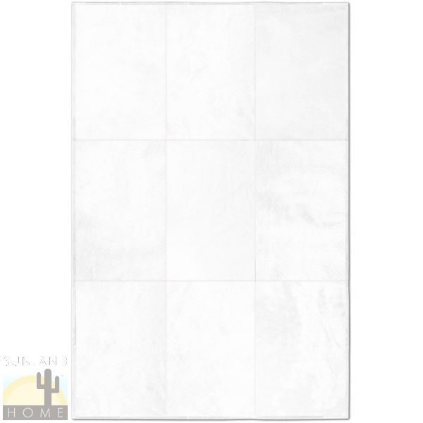 Custom Cowhide Patchwork Rug - 8in x 16in Rectangles Off White