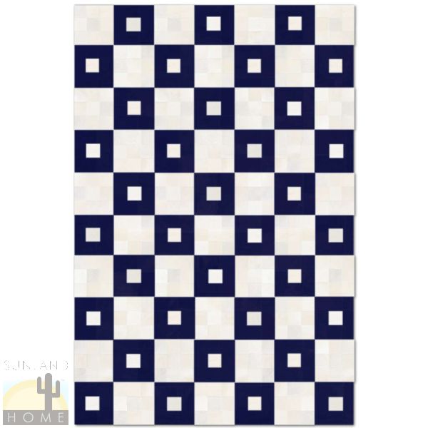 Custom Cowhide Patchwork Rug - 2in Squares - Color Dice