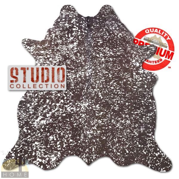 Hand Picked - Devore Premium Cowhide Silver on Chocolate - Large
