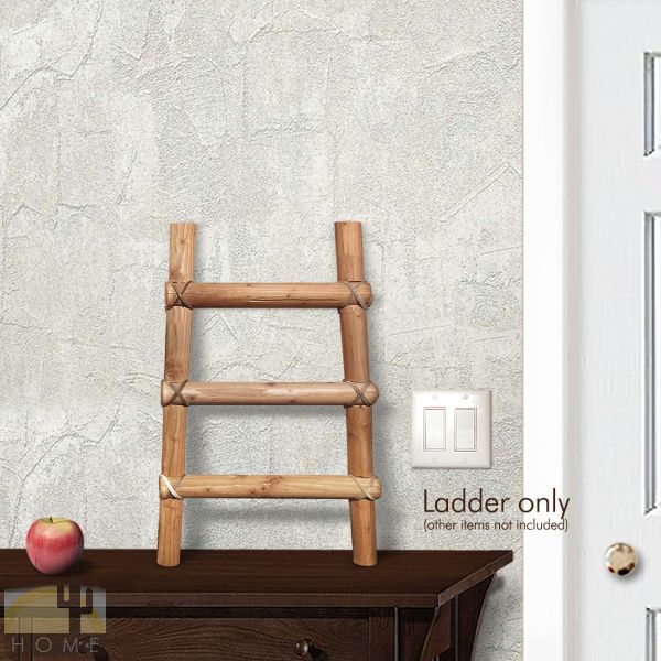 460220 - Art Crafted in Arizona - 24in Decorative Wooden Kiva Ladder in Natural Finish