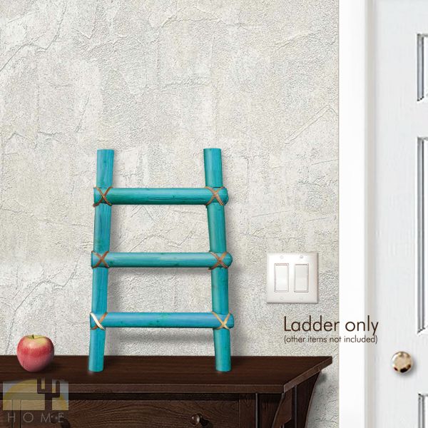 460224 - Art Crafted in Arizona - 66in Decorative Wooden Kiva Ladder in Natural Finish