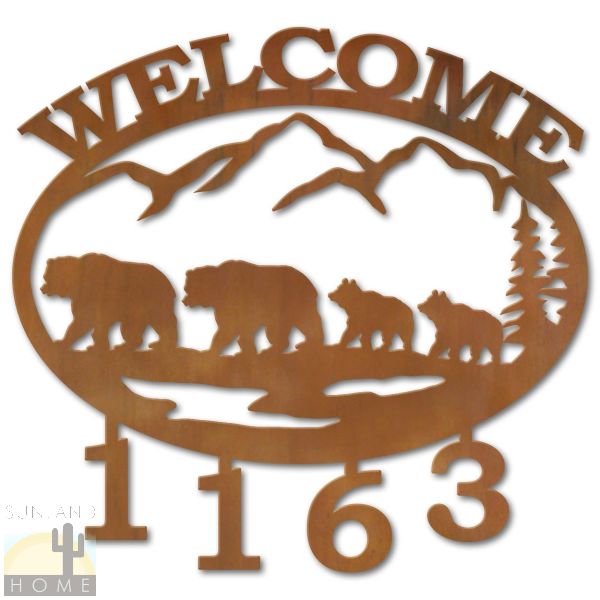600303 - Four Bears on Mountain Welcome Custom House Numbers