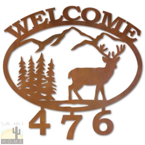 600310 - Deer Mountain Welcome Custom House Numbers