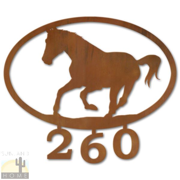 600412 - Stallion Custom House Numbers Wall Art