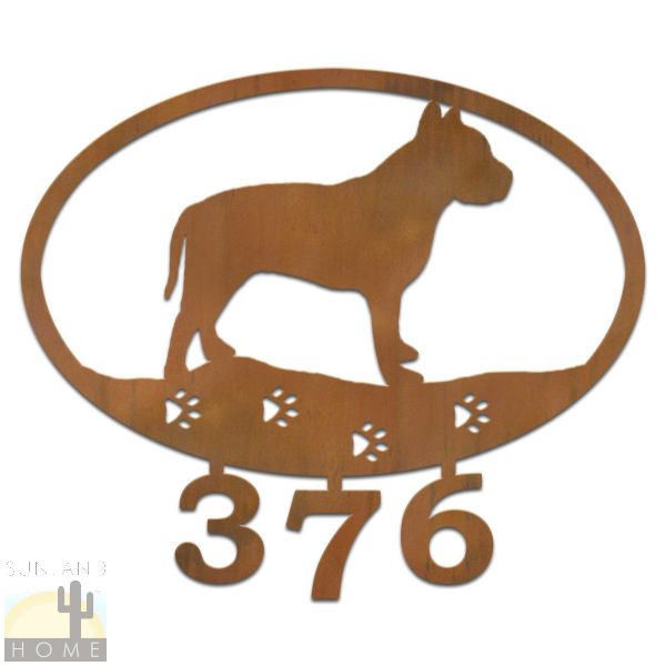 601114 - Pitbull Dog Breed Custom House Numbers Wall Art