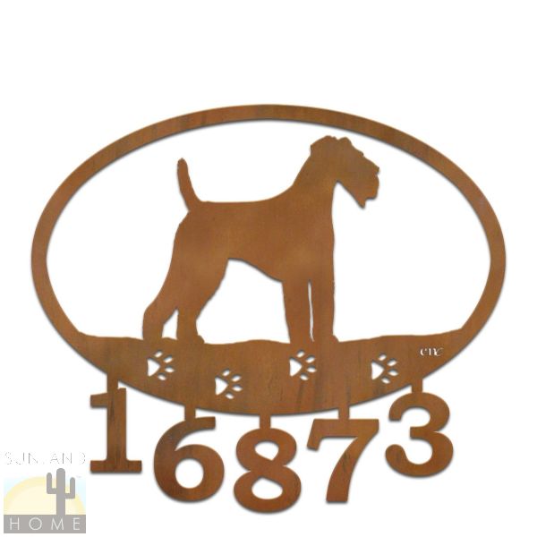 601125 - Airedale Custom House Numbers Wall Art