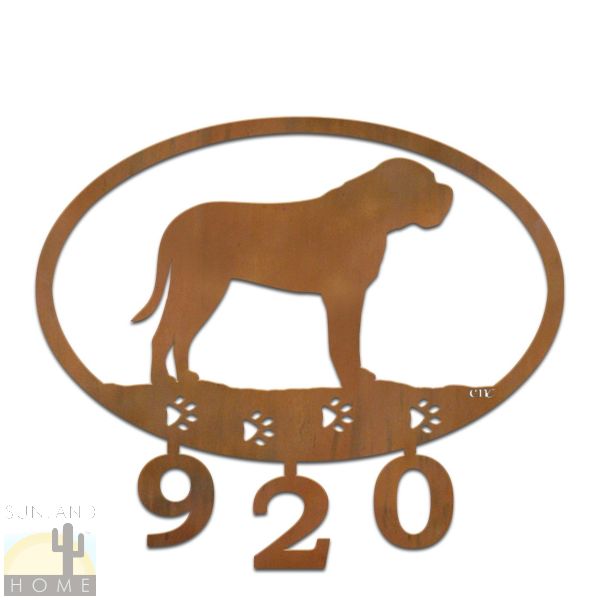 601148 - Mastiff Custom House Numbers Wall Art