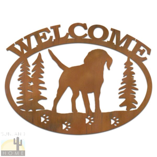 601202 - Beagle Dog Metal Welcome Sign Wall Art
