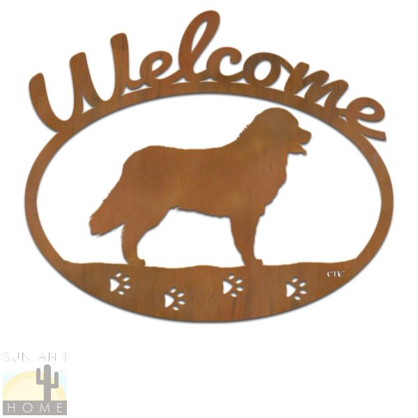 601230 - Bernese Mountain Dog Metal Welcome Sign Wall Art