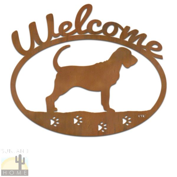 601232 - Bloodhound Metal Welcome Sign Wall Art