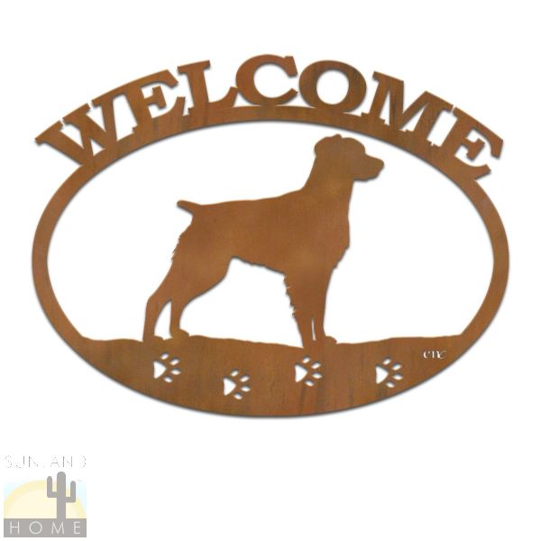 601235 - Brittany Spaniel Metal Welcome Sign Wall Art