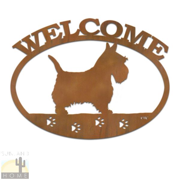 601258 - Scottish Terrier Metal Welcome Sign Wall Art