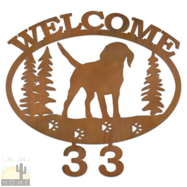 601302 - Beagle Dog Welcome Custom House Numbers Wall Art