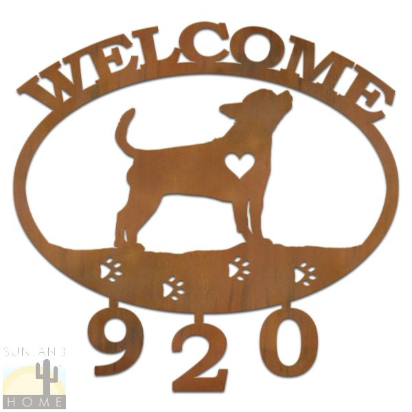 601304 - Chihuahua Welcome Custom House Numbers Wall Art