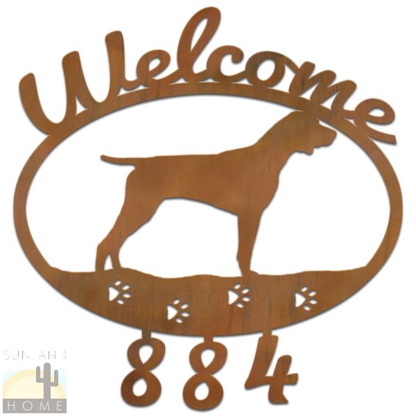 601315 - Pointer Dog Breed Welcome Custom House Numbers