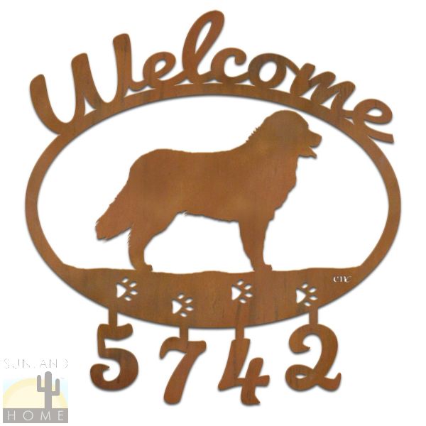 601330 - Bernese Mountain Dog Welcome Custom House Numbers