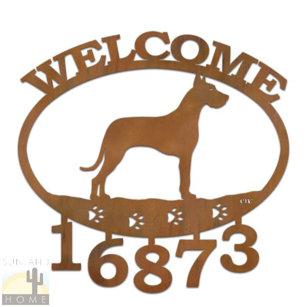 601345 - Great Dane Welcome Custom House Numbers