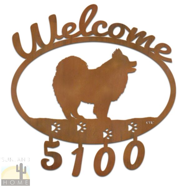 601352 - Pomeranian Welcome Custom House Numbers