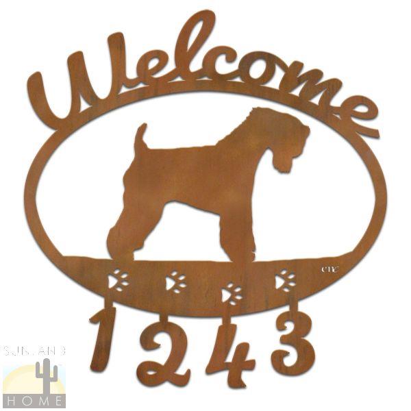 601362 - Soft Coated Wheaton Terrier Welcome House Numbers