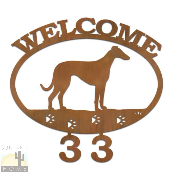 601366 - Whippet Welcome Custom House Numbers