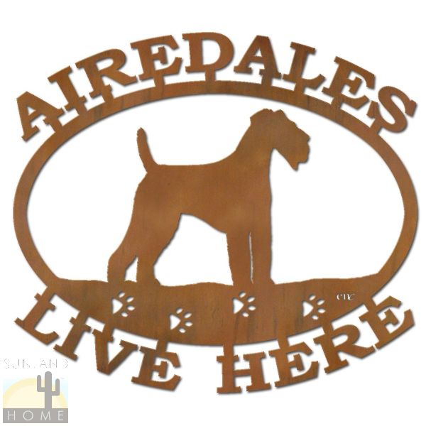 601425 - Airedale Custom Text Metal Wall Art