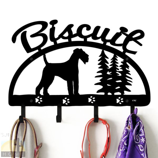 601525 - 18in Airdeale Dog Personalized Dog Leash Wall Hooks