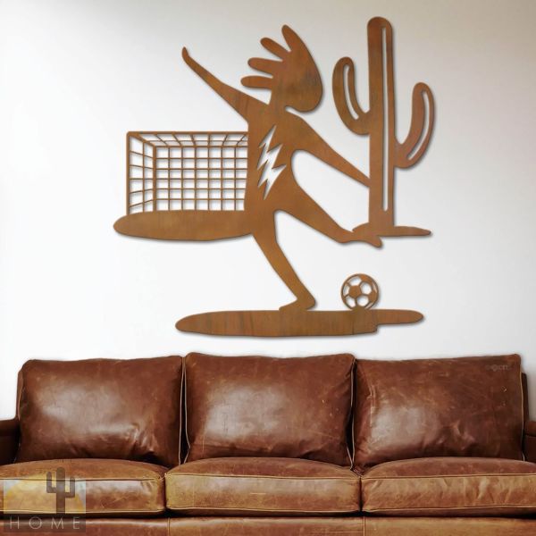 602031 - 44in Desert Kokopelli Soccer XL Metal Wall Art