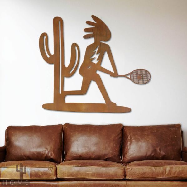 602033 - 44in Desert Kokopelli Tennis XL Metal Wall Art