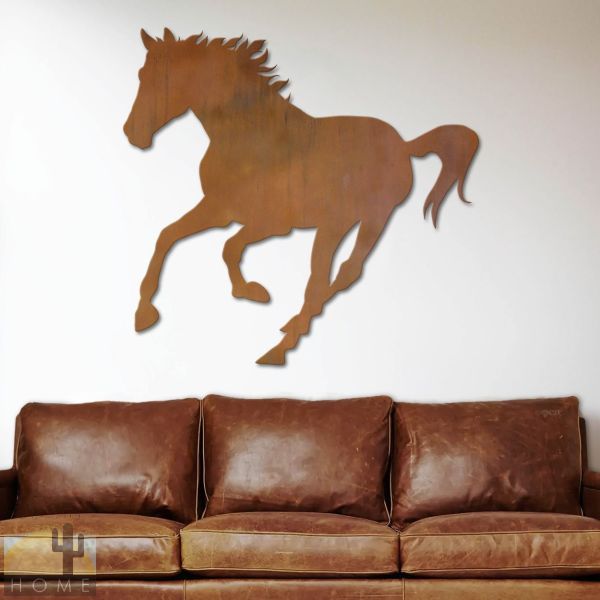 602037 - 44in Running Horse XL Metal Wall Art
