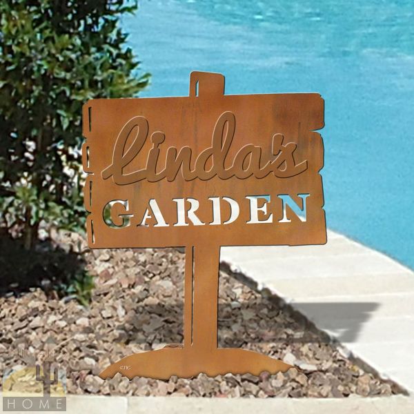 603424 - 18in or 24in Rust Metal Garden Art - Personalized Sign