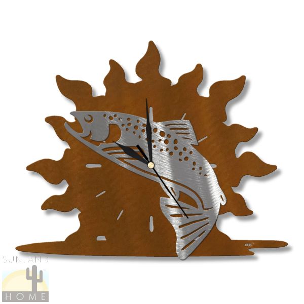604029 - Sunrise 15in Wall Clock - Trout - Choose Color