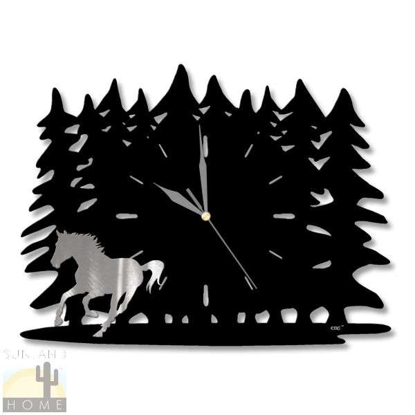 604030 - Trees 15in Wall Clock - Horse - Choose Color