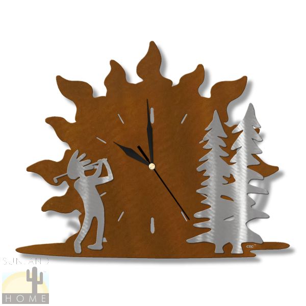 604031 - Sunrise 15in Wall Clock - Golfer and Trees - Choose Color