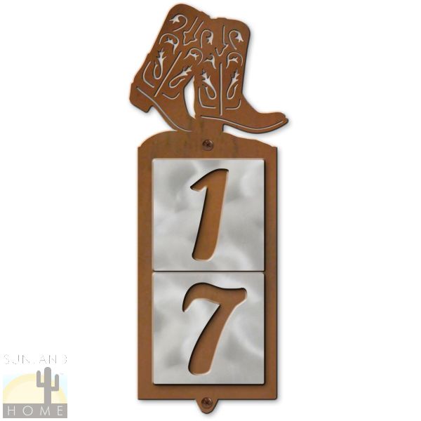 605032 - Boots Metal Tile 2-Digit Vertical House Numbers