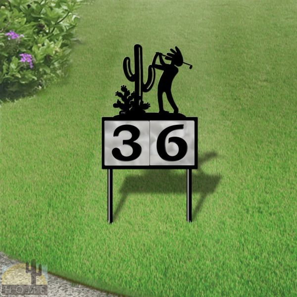 610132 - Desert Kokopelli Golf 2-Digit Horizontal 6in Tiles Yard Sign
