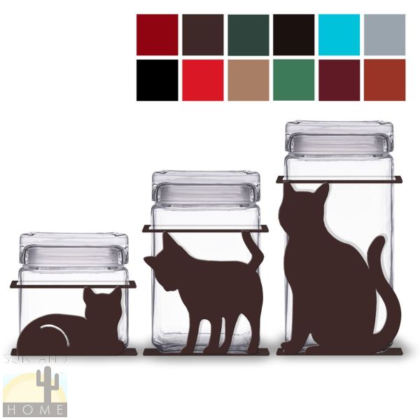 620017 - Cats 3-Piece Kitchen Canister Set - Choose Color