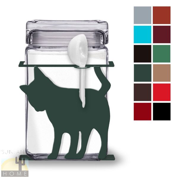 1.5-Quart Glass and Metal Cat Treat Jar with Scoop - 620092