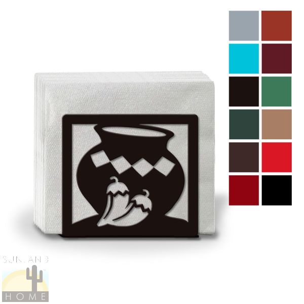 621107 - Chili Pots Metal Napkin or Letter Holder - Choose Color