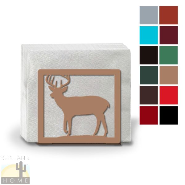 621111 - Deer and Trees Metal Napkin or Letter Holder - Choose Color