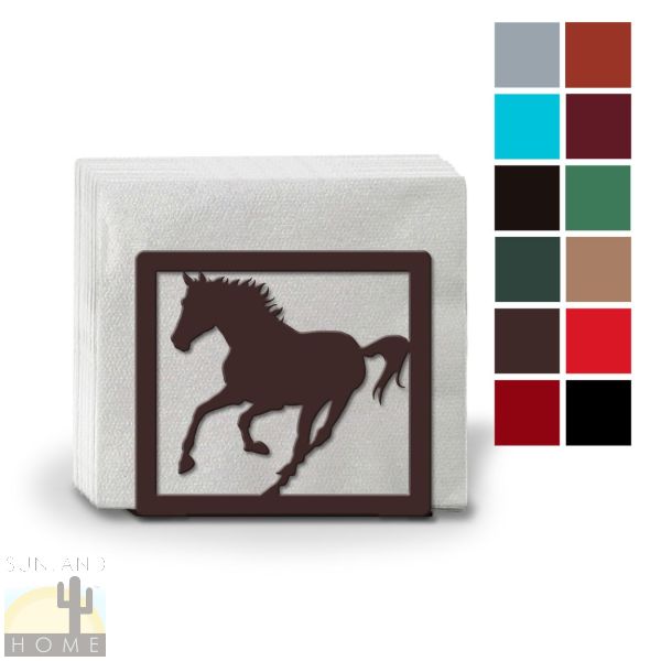 621118 - Running Horse Metal Napkin or Letter Holder - Choose Color