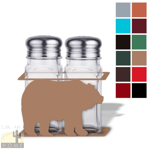 621301 - Bear Metal Salt and Pepper Shaker Set - Choose Color