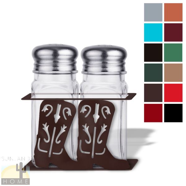 621303 - Hat and Boots Metal Salt and Pepper Shaker Set - Choose Color