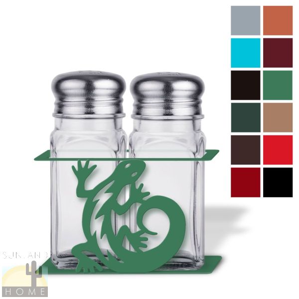 621306 - Gecko Metal Salt and Pepper Shaker Set - Choose Color
