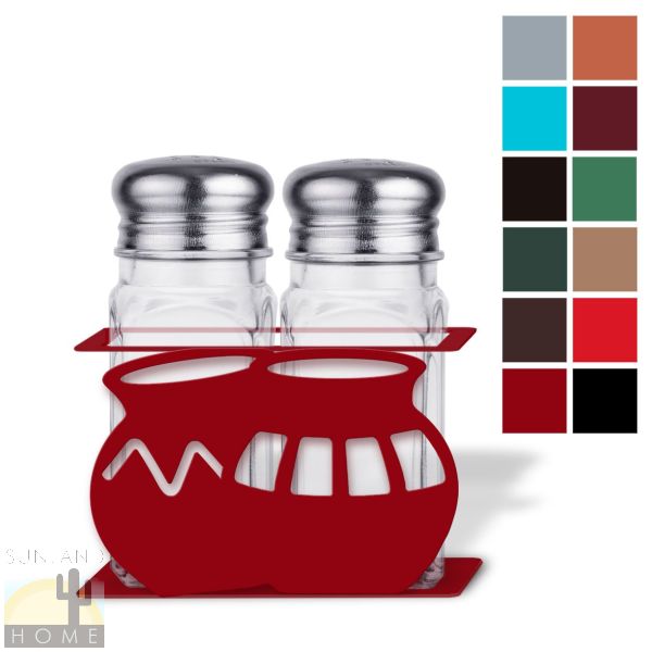 621307 - Southwest Pots Metal Salt and Pepper Shaker Set - Choose Color